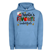 Pigment Pebble Blue santa's favorite substitute Urban Hoodie - AdoDesignShop