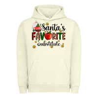Pigment Pistachio santa's favorite substitute Urban Hoodie - AdoDesignShop
