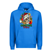 True Royal Christmas Vibes Human Skull Premium Hoodie - FaDigitalArtStudio