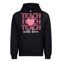 Black teach with love Urban Hoodie - JahusDesignShop