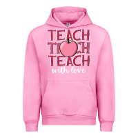 Fuchsia Pink teach with love Urban Hoodie - JahusDesignShop