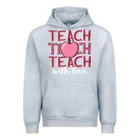 Heather Grey teach with love Urban Hoodie - JahusDesignShop