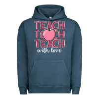 Pigment Midnight Navy teach with love Urban Hoodie - JahusDesignShop