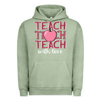 Pigment Oil Green teach with love Urban Hoodie - JahusDesignShop