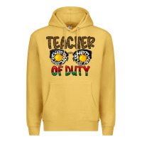 Antique Gold teacher of duty Premium Hoodie - CowhideDigitalArt