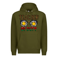Army Green teacher of duty Premium Hoodie - CowhideDigitalArt