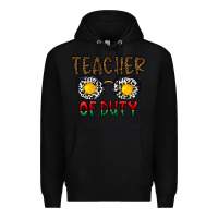 Black teacher of duty Premium Hoodie - CowhideDigitalArt