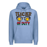 Colony Blue teacher of duty Premium Hoodie - CowhideDigitalArt