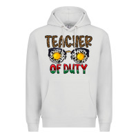 Dove Grey teacher of duty Premium Hoodie - CowhideDigitalArt