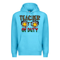 Ocean Blue teacher of duty Premium Hoodie - CowhideDigitalArt