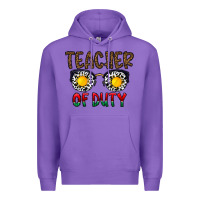 Purple teacher of duty Premium Hoodie - CowhideDigitalArt