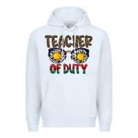 White teacher of duty Premium Hoodie - CowhideDigitalArt