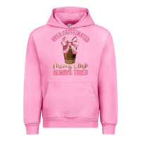 Fuchsia Pink over caffeinated moms club Urban Hoodie - JahusDesignShop