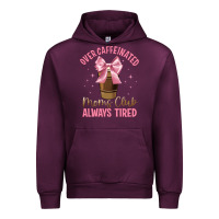 Mauve Wine over caffeinated moms club Urban Hoodie - JahusDesignShop