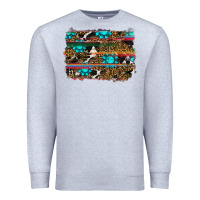 Heather Grey western background Premium Sweatshirt - RanaPortraitStore