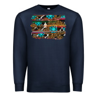 Navy western background Premium Sweatshirt - RanaPortraitStore