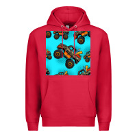 Cardinal monster truck pre teen seamless pattern Premium Hoodie - HRA Design Shop