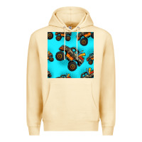 Pina Colada monster truck pre teen seamless pattern Premium Hoodie - HRA Design Shop
