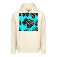 Sandshell monster truck pre teen seamless pattern Premium Hoodie - HRA Design Shop