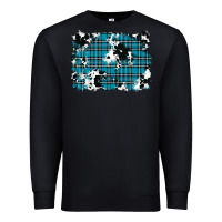 Black winter plaid cowhide pattern background Premium Sweatshirt - RanaPortraitStore