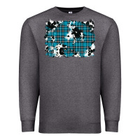Charcoal Heather winter plaid cowhide pattern background Premium Sweatshirt - RanaPortraitStore