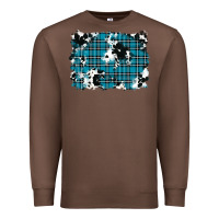 Chestnut winter plaid cowhide pattern background Premium Sweatshirt - RanaPortraitStore