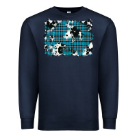 Navy winter plaid cowhide pattern background Premium Sweatshirt - RanaPortraitStore