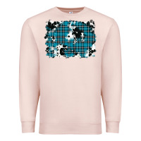 Pale Pink winter plaid cowhide pattern background Premium Sweatshirt - RanaPortraitStore