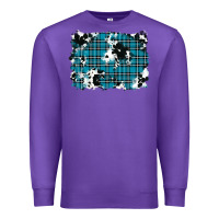 Purple winter plaid cowhide pattern background Premium Sweatshirt - RanaPortraitStore