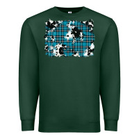 Sports Green winter plaid cowhide pattern background Premium Sweatshirt - RanaPortraitStore