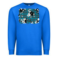 True Royal winter plaid cowhide pattern background Premium Sweatshirt - RanaPortraitStore
