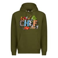 Army Green chef Premium Hoodie - AdoDesignShop