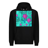 Black mermaid tail seamless pattern Premium Hoodie - HRA Design Shop