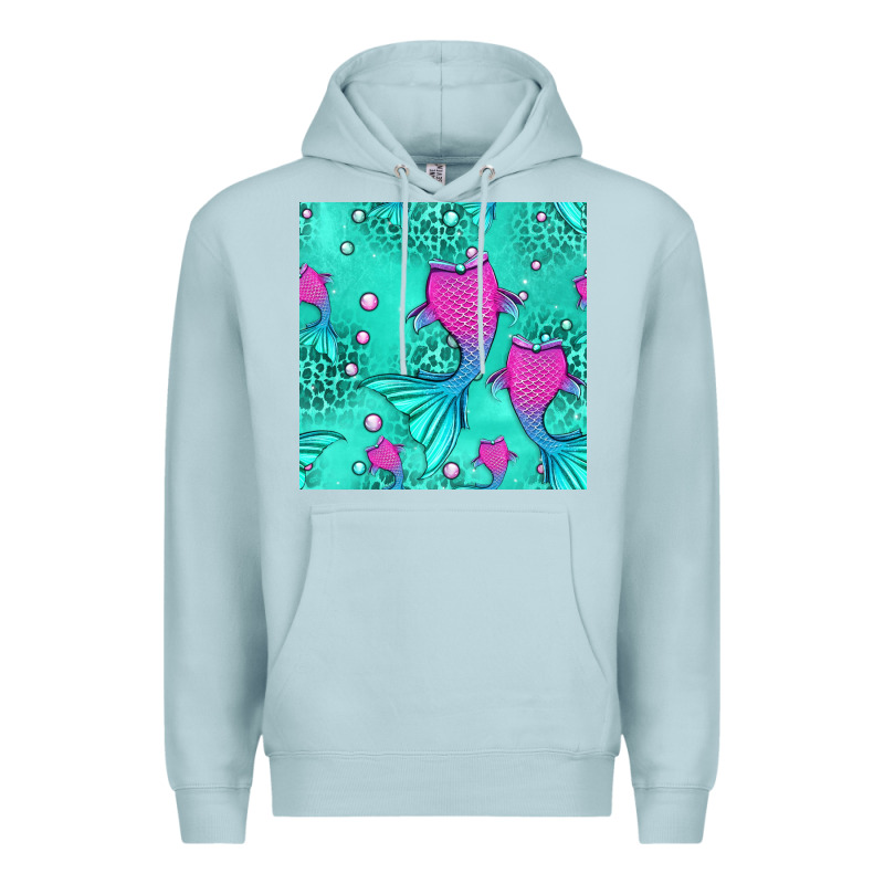 Mermaid Tail Seamless Pattern Premium Hoodie by HRA Design Shop | Teevron