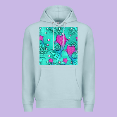 Mermaid Tail Seamless Pattern Premium Hoodie Designed By Hra Design Shop
