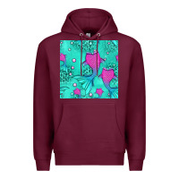 Burgundy mermaid tail seamless pattern Premium Hoodie - HRA Design Shop