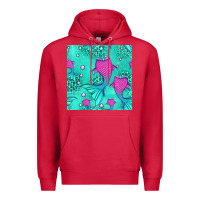 Cardinal mermaid tail seamless pattern Premium Hoodie - HRA Design Shop