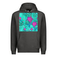 Charcoal Heather mermaid tail seamless pattern Premium Hoodie - HRA Design Shop