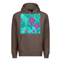 Coffee mermaid tail seamless pattern Premium Hoodie - HRA Design Shop