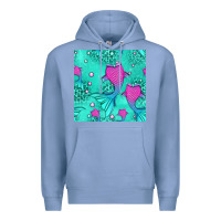 Colony Blue mermaid tail seamless pattern Premium Hoodie - HRA Design Shop