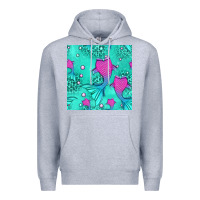 Heather Grey mermaid tail seamless pattern Premium Hoodie - HRA Design Shop