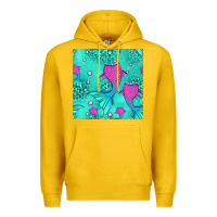 Lemon mermaid tail seamless pattern Premium Hoodie - HRA Design Shop