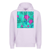 Lilac mermaid tail seamless pattern Premium Hoodie - HRA Design Shop