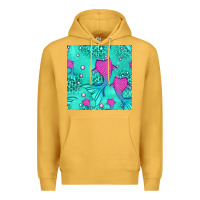 Mustard mermaid tail seamless pattern Premium Hoodie - HRA Design Shop