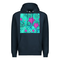 Navy mermaid tail seamless pattern Premium Hoodie - HRA Design Shop