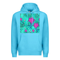 Ocean Blue mermaid tail seamless pattern Premium Hoodie - HRA Design Shop