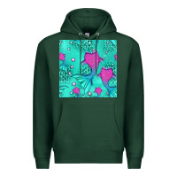 Sports Green mermaid tail seamless pattern Premium Hoodie - HRA Design Shop