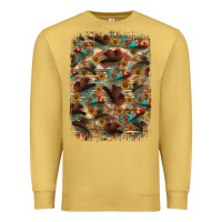 Antique Gold western  background Premium Sweatshirt - RanaPortraitStore