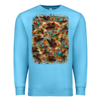Ocean Blue western  background Premium Sweatshirt - RanaPortraitStore