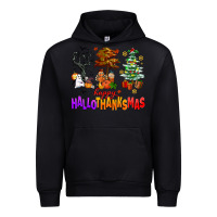 Black happy hallothanksmas trees Urban Hoodie - AdoDesignShop